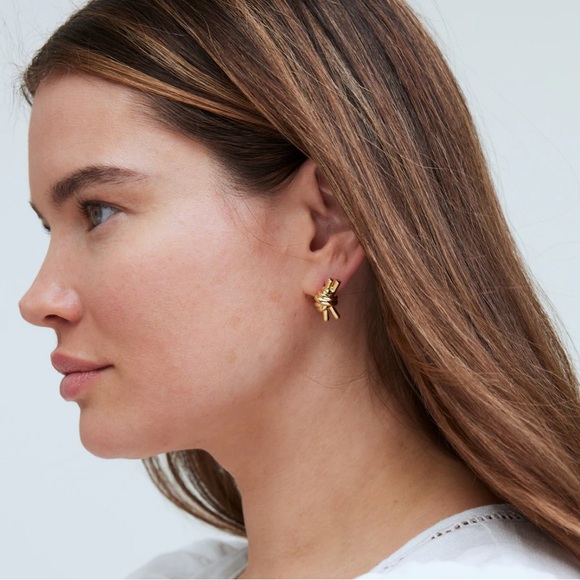 NWT Madewell Knotted Medium Stud Earrings - Picture 2 of 7